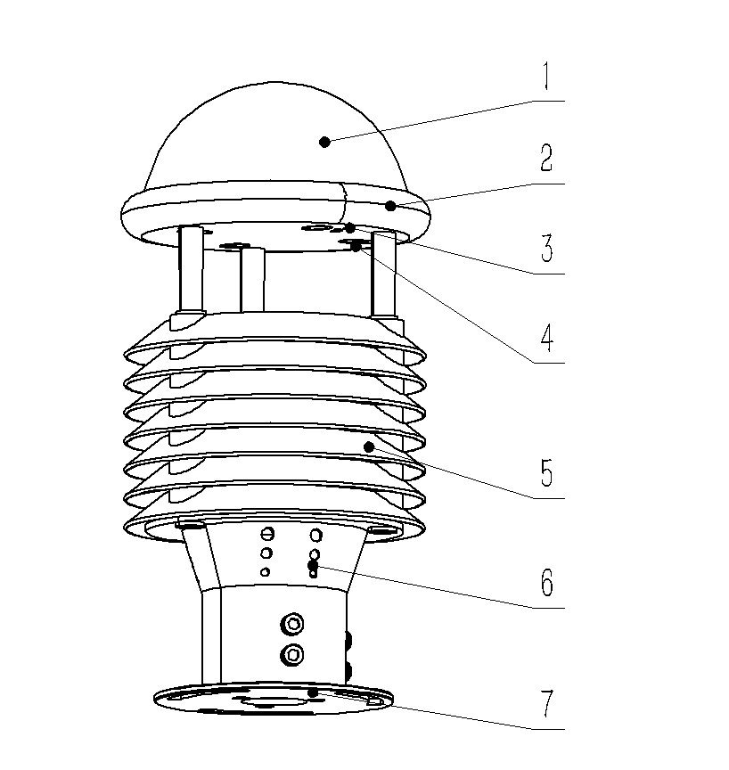一體化氣象傳感器產品結構圖
